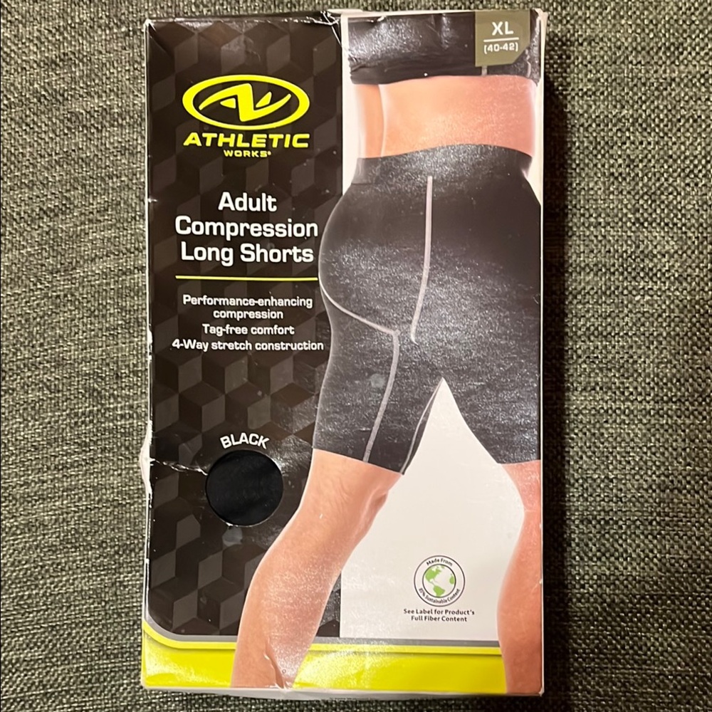 Athletic Works Black Compression Shorts XL